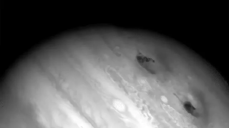 Concepção artística do planeta WASP-17b, um Júpiter Quente onde o James Webb descobriu nuvens de cristal de quartzo na atmosfera