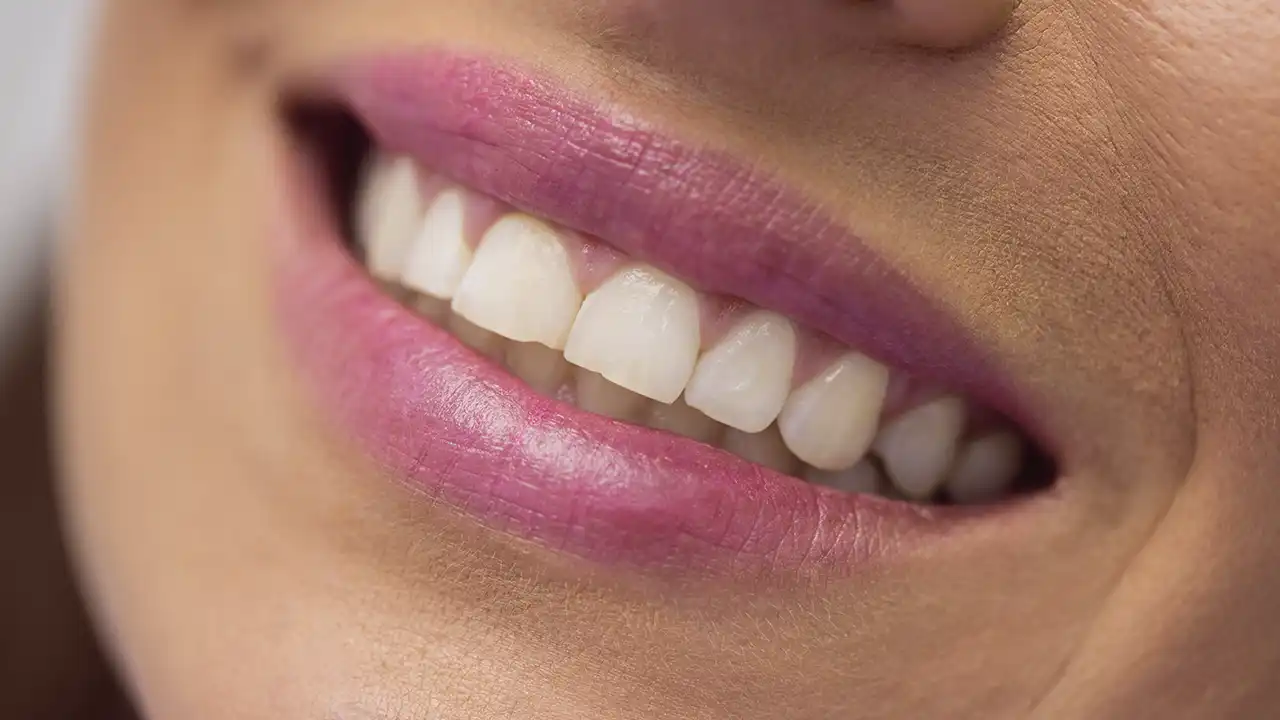 Ilustração médica mostrando um dente novo e saudável nascendo na gengiva, representando o novo remédio para regeneração dentária.