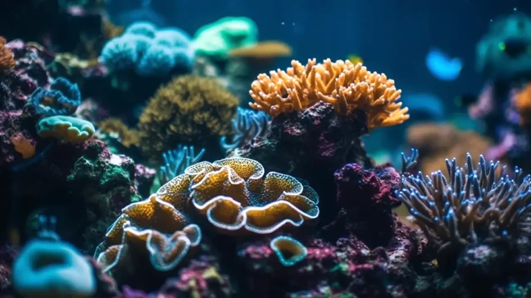 Recife de coral saudável e colorido no fundo do mar, representando o sucesso dos novos Super Corais na Grande Barreira.