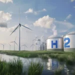 Usina de produção de Hidrogênio Verde utilizando energia solar e eólica.