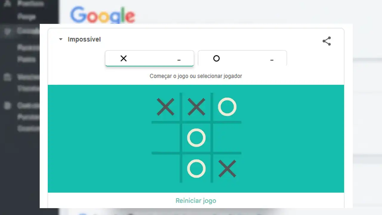 jogo da velha maluco do google