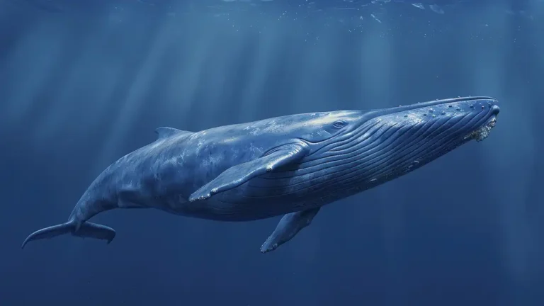 baleia azul nadando em aguas das seychelles